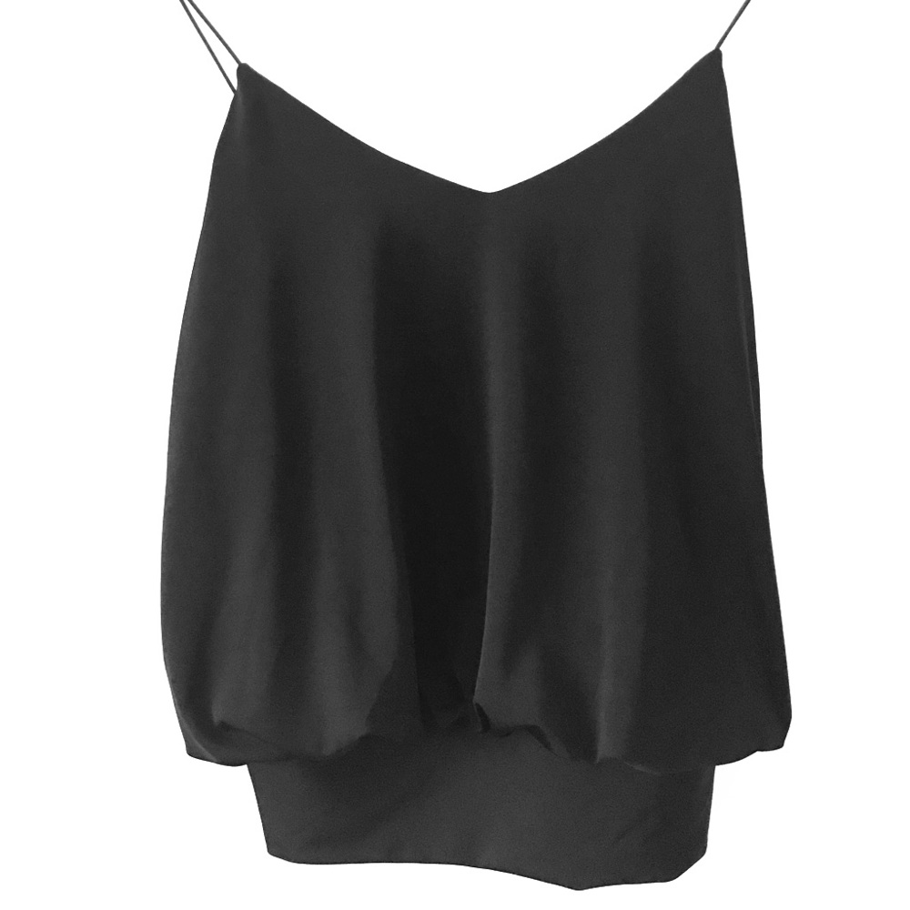 Black 🌑 Stretchy CROP TOP - Polyester blend